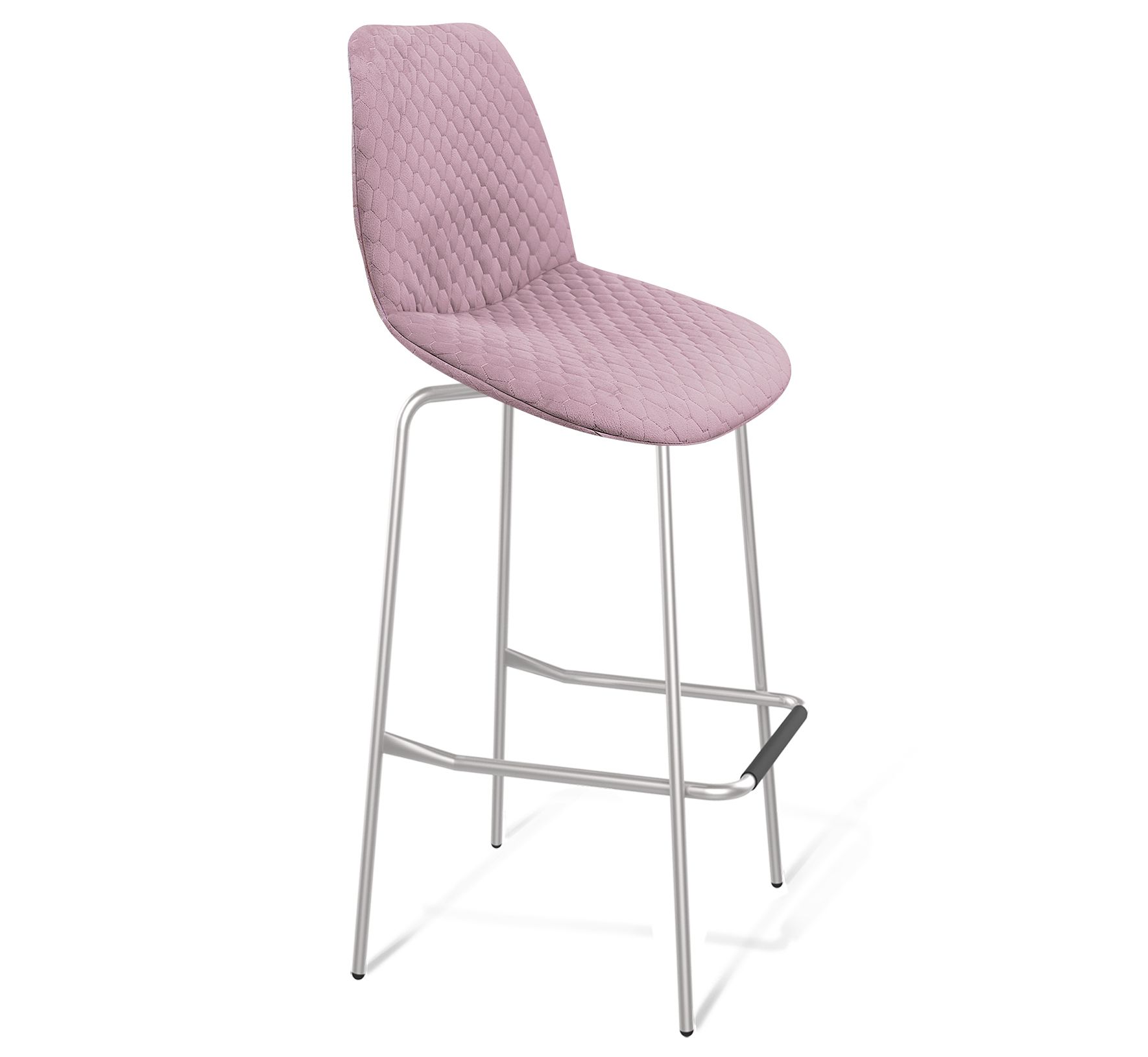 Стул барный Sheffilton SHT-ST29-C22/S29 розовый зефир/хром лак