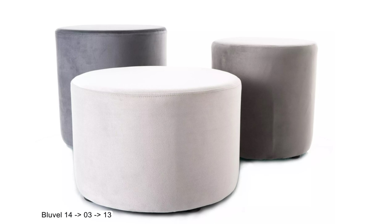 Пуф SIGNAL DOTI B Velvet Bluvel 03 светло-серый