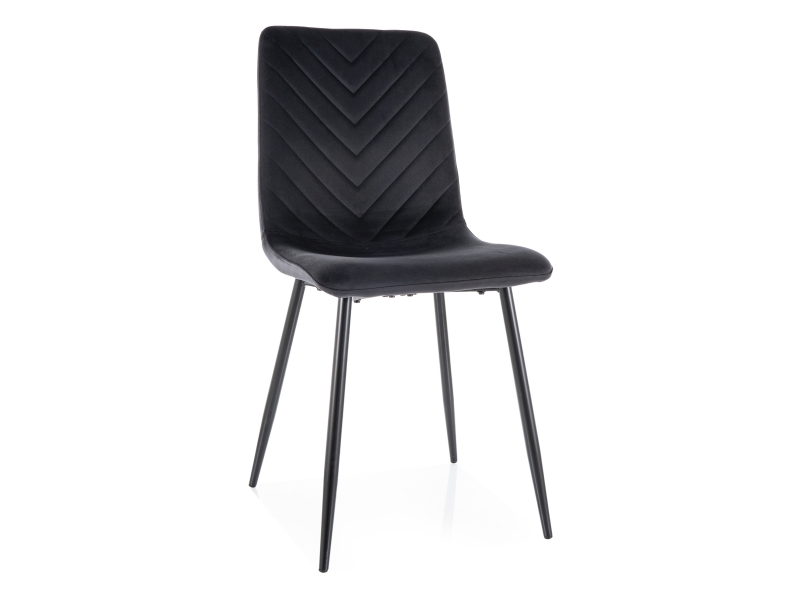 Стул SIGNAL DAREN Velvet Bluvel 19 черный/черный