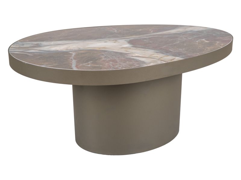 Стол журнальный SIGNAL GUSTO B Ceramic коричневый Patagonia/медный 98/73