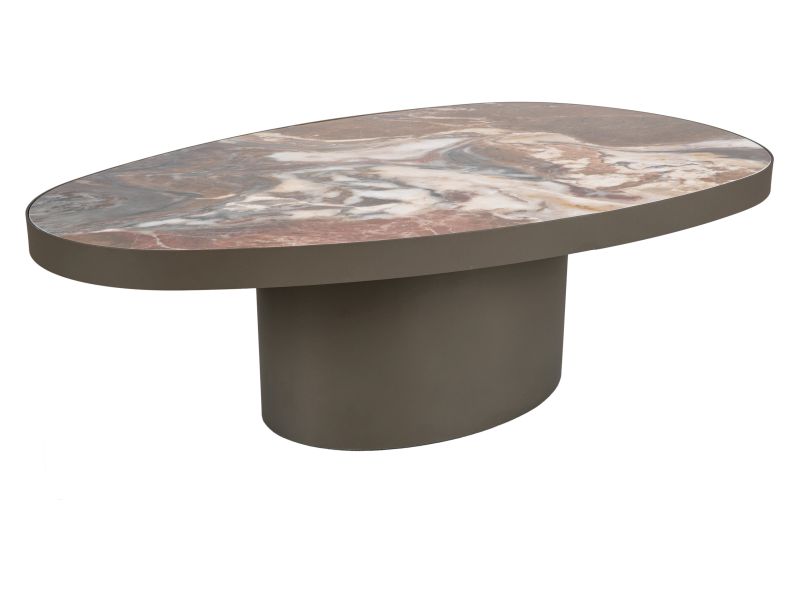 Стол журнальный SIGNAL GUSTO A Ceramic коричневый Patagonia/медный 118/73