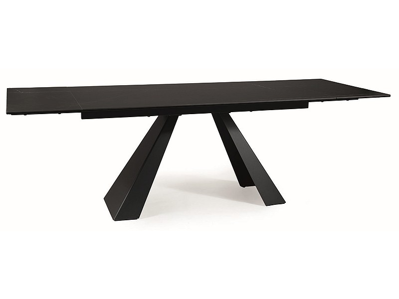 Стол обеденный SIGNAL SALVADORE Ceramic Sahara Noir черный/черный мат 160-240/90