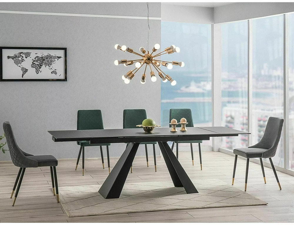 Стол обеденный SIGNAL SALVADORE черный мат