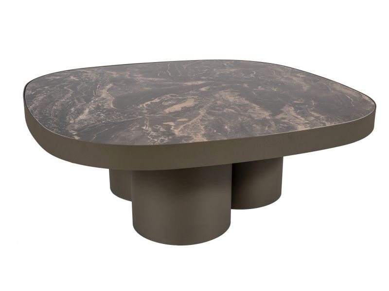 Стол журнальный SIGNAL STELLA A Ceramic черный Vulcano/медный 100/100