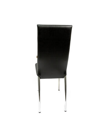 Стул ВВР Версаль черный/хром, экокожа