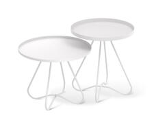 Стол журнальный Sheffilton SHT-CT3/CT3-2 артикул SHT-СЖ21 белый муар (комлект 2 шт.)