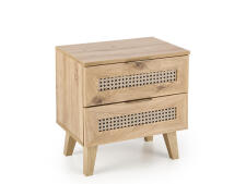 Тумба прикроватная HALMAR BORNEO SN-1 дуб артизан/черный