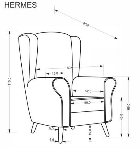 Кресло HALMAR HERMES бежевый