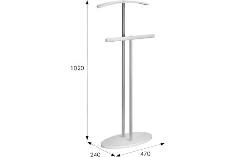 Вешалка МЕБЕЛИК Дэви 2 металлик/белый