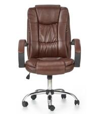 Кресло компьютерное HALMAR RELAX т.коричневый/хром