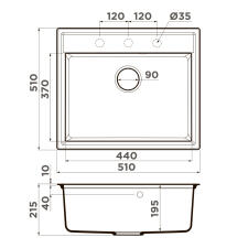 Кухонная мойка Omoikiri Daisen 51-BL Artgranit/черный Кухонная мойка Omoikiri Daisen 51-BL Artgranit/черный
