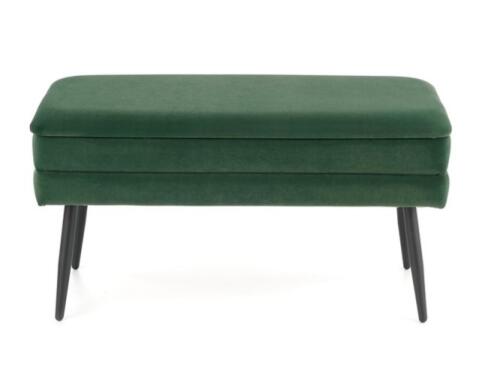Скамья HALMAR VELVA темно-зеленый/черный