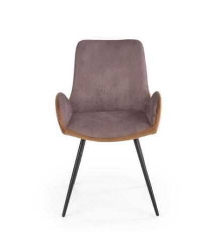 Стул HALMAR K392 темно-серый/коричневый/черный