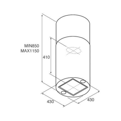 Вытяжка JET AIR PIPE ISLAND BL/A/43
