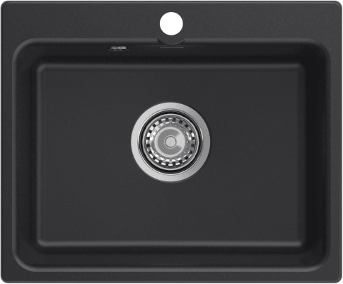 Кухонная мойка GRANFEST SMART SM-520 черный + сифон