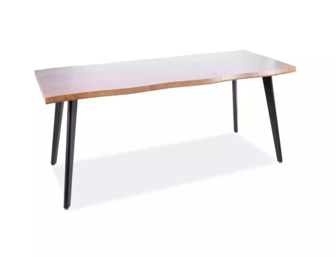 Стол обеденный SIGNAL FRESNO дуб артизан/черный 120-180/80