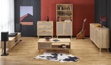 Комод HALMAR BORNEO KM-1 дуб артизан/черный