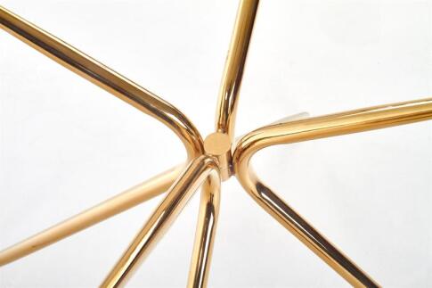 Стол обеденный HALMAR RONDO прозрачный/золотой 110