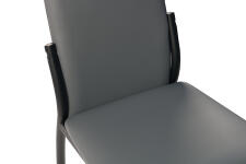 Стул ВВР Оскар Серый/черный, экокожа