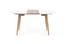 Стол обеденный HALMAR EDWARD белый/дуб сан ремо 120-200/100