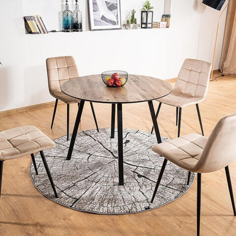 Стол обеденный SIGNAL OAKLAND орех/черный 100