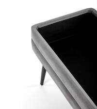 Скамья HALMAR VELVA серый/черный