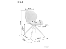 Стул SIGNAL HALS II Velvet Bluvel 78 зеленый/черный