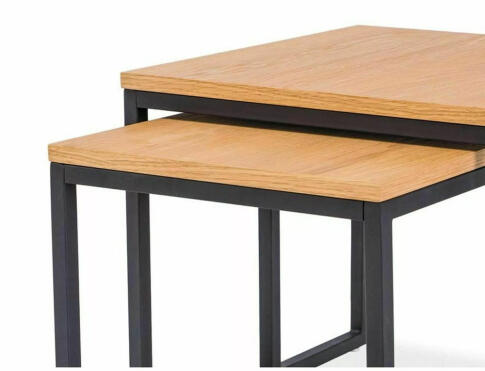 Комплект SIGNAL LARGO DUO (2 стола журнальных) дуб/черный 