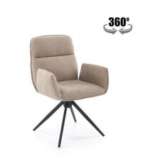 Стул HALMAR K574 темно-бежевый/черный, поворотный