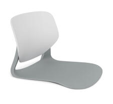 Сидение и спинка Sheffilton SHT-ST59/SB59 серый/белый