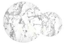 Комплект HALMAR PAOLA (2 стола журнальных) белый мрамор/золотой, 60/40 и 38/34