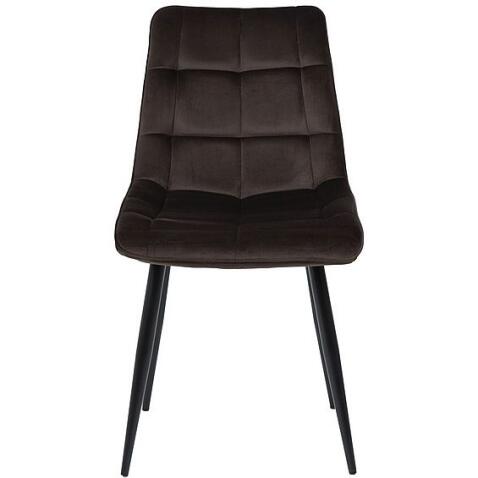 Стул SIGNAL CHIC Velvet Bluvel 48 коричневый/черный мат