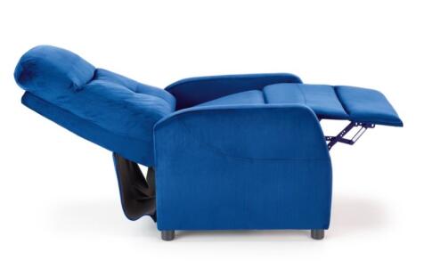 Кресло HALMAR FELIPE 2 раскладное, темно-синий/венге