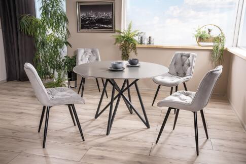 Стол обеденный SIGNAL MURANO серый матовый/черный 120