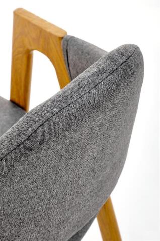 Стул HALMAR K344 серый/дуб медовый