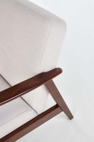 Диван HALMAR MILANO 3S tap. Castel 04 светло-бежевый/орех