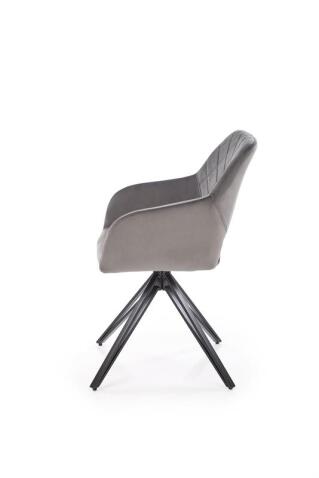 Стул HALMAR K535 серый/черный, поворотный
