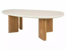 Стол журнальный SIGNAL ALPEN экрю/дуб 130/80