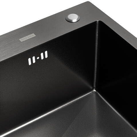 Мойка ARFEKA ECO AR 600*500 BLACK PVD NANO DECOR VOLCANIC ROCK