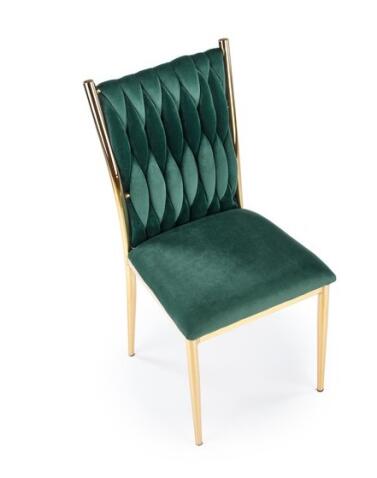 Стул HALMAR K436 темно-зеленый/золотой