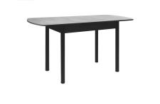 Стол ВВР ЛДСП Раздвижной Камень Темный/Прямое черный, 110/150/70