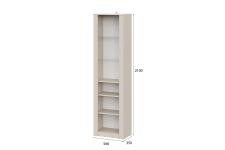 Пенал NN Мебель (МС Калипсо К) Меланж, со стеклом 