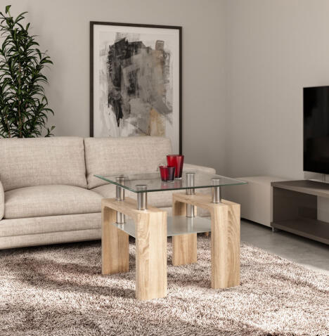 Стол журнальный HALMAR DIANA H KWADRAT дуб сонома, 60/60/55