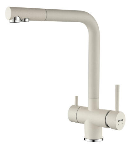 Смеситель для кухни ZORG ARGOS белый камень