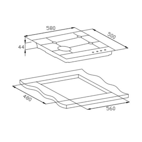 Поверхность газовая WEISSGAUFF HGG 641 WGh