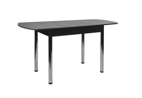 Стол ВВР ЛДСП Раздвижной Камень Темный/Прямое хром, 110/150/70