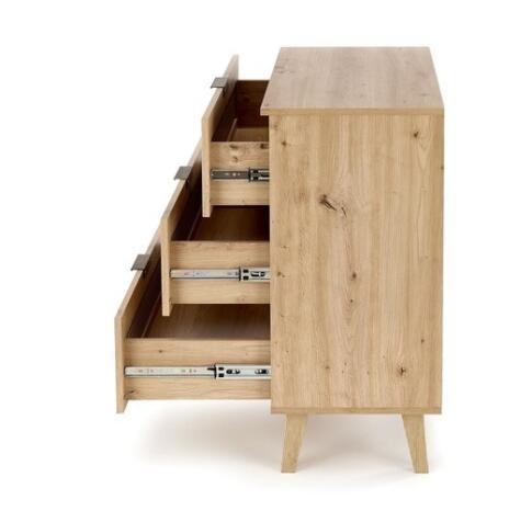 Комод HALMAR BORNEO KM-2 дуб артизан/черный