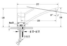 Смеситель для кухни GRANFEST 1724 терракот