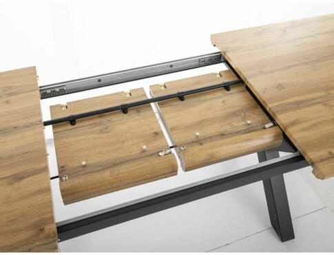 Стол обеденный SIGNAL UMBERTO II дуб артизан/черный 160-240/90