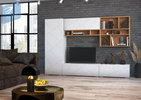 Тумба МК Стиль ГРАНЖ ТМ-004 белый/ белый софт